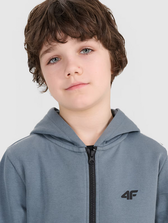 Bluza dresowa rozpinana z kapturem chłopięca 4F 4FJWSS25TSWSM1714-46S