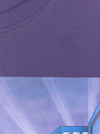 T-shirt oversize z nadrukiem chłopięcy 4F 4FJRAW25TTSHM3061-51S