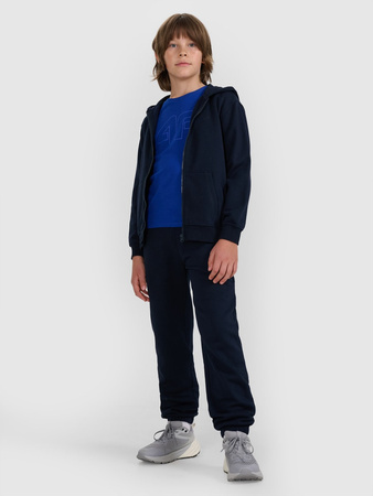 Bluza dresowa chłopięca rozpinana z kapture 4F 4FJWMM00TSWSM1859-31S