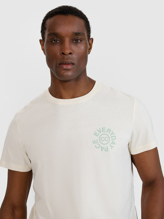 T-shirt regular z nadrukiem męski 4F 4FWSS25TTSHM1980-11S