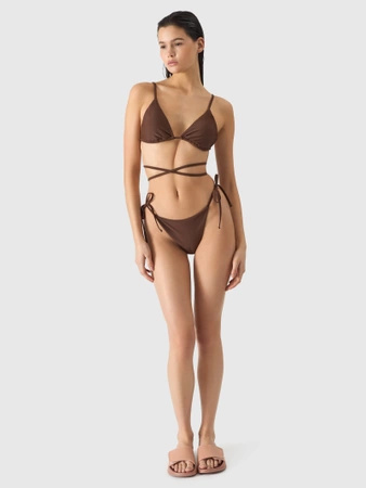 Kostium damski kąpielowy góra od bikini 4F 4FWSS24UBKTF041-81S Brązowy