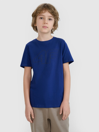 T-shirt z nadrukiem chłopięcy 4F 4FJWSS25TTSHM2179-36S