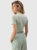 T-shirt gładki z bawełną organiczną damski 4F