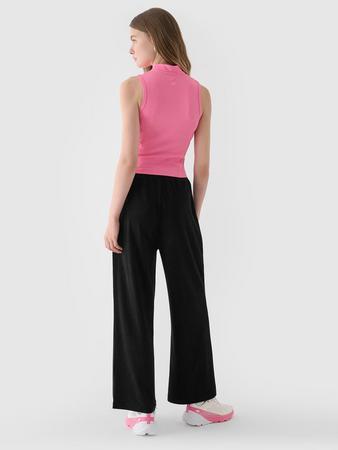 Spodnie dresowe z weluru z szerokimi nogawkami damskie 4F 4FRAW24TTROF1352-20S