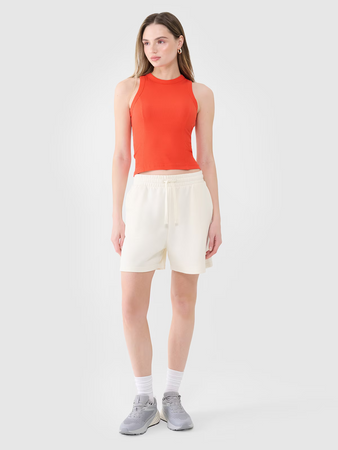 Top slim z prążkowanej dzianiny damski 4F 4FWSS25TSLEF119-62S