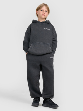 Bluza dresowa nierozpinana z kapturem chłopięca 4F 4FJRAW25TSWSM2344-22S