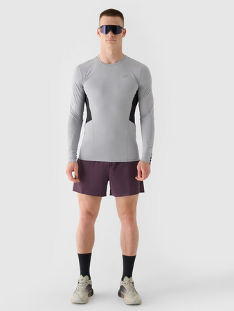Longsleeve do biegania szybkoschnący męski 4F 4FWAW24TFLOM252-27S