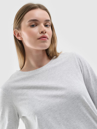 Longsleeve oversize gładki damski 4F 4FWMM00TLONF431-27M