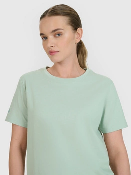 T-shirt oversize z nadrukiem damski 4F 4FWSS25TTSHF2238-47S