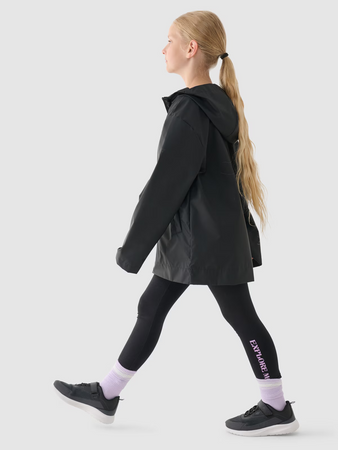 Kurtka przejściowa przeciwdeszczowa z gumową powłoką dziecięca 4F Junior 4FJWSS24TJACU217-20S