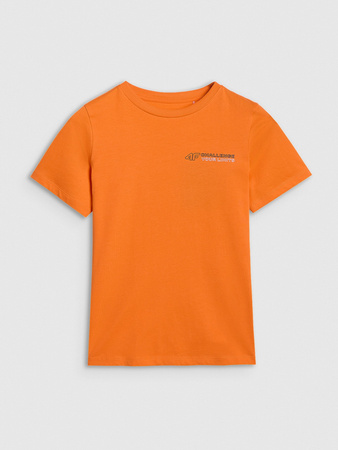 T-shirt regular z nadrukiem chłopięcy 4F 4FJWAW25TTSHM2415-70S