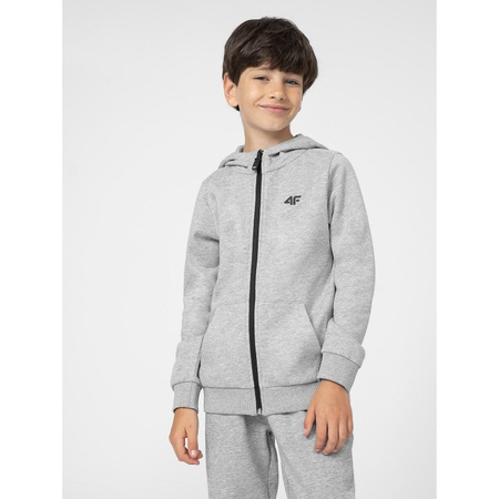 Bluza dresowa rozpinana z kapturem chłopięca 4F Junior