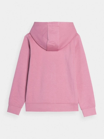 Bluza dresowa rozpinana z kapturem dziewczęca 4F Junior