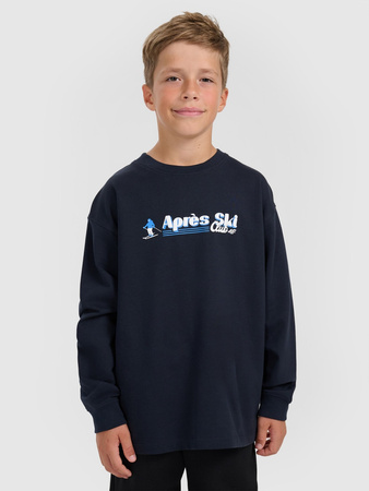 Longsleeve regular z nadrukiem chłopięcy 4F 4FJRAW25TLONM587-31S