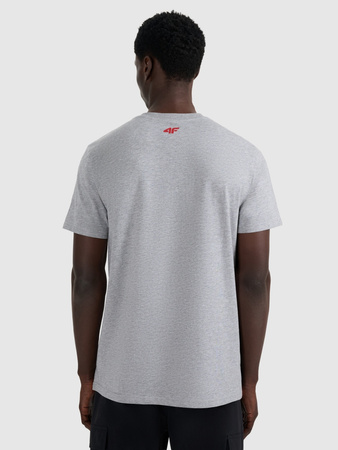 T-shirt regular z nadrukiem męski 4F 4FRAW25TTSHM3364-27M