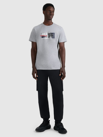 T-shirt regular z nadrukiem męski 4F 4FRAW25TTSHM3364-27M