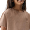 T-shirt oversize gładki dziewczęcy 4F 4FJWSS25TTSHF2326-83S