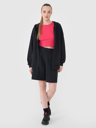 Bluza damska dresowa rozpinana z kapturem 4F 4FRSS25TSWSF2152-20S