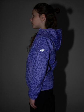 Kurtka softshell wiatroodporna membrana 5000 dziewczęca 4F 4FJRAW25TSOFF507-90A