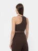 Crop top asymetryczny na jedno ramię damski 4F