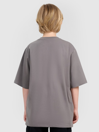 T-shirt oversize z nadrukiem chłopięcy 4F 4FJRAW25TTSHM3062-24S