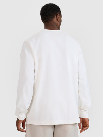 Longsleeve oversize z nadrukiem męski 4F 4FWSS25TLONM390-11S