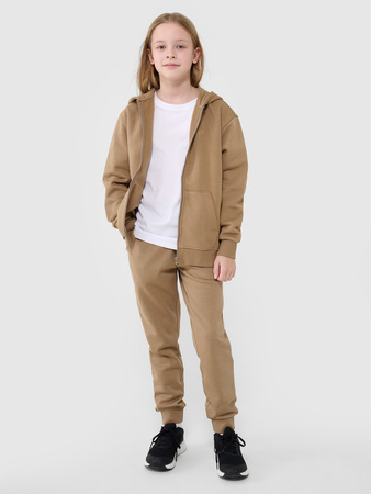 Bluza dresowa rozpinana z kapturem dziewczęca 4F Junior 4FJRAW24TSWSF1830-83S