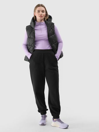 Bezrękawnik puchowy pikowany z kapturem damski 4F 4FWAW24TVJAF141-20S