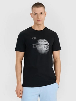 T-shirt regular z nadrukiem męski 4F 4FRSS25TTSHM3093-20S