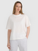 T-shirt oversize z nadrukiem damski 4F 4FRSS25TTSHF2692-11S