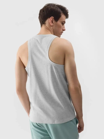 Tank top regular gładki męski 4F