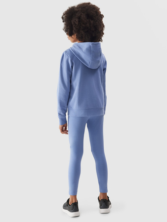 Legginsy bawełniane elastyczne dziewczęce 4F Junior