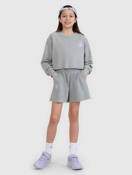 Bluza dresowa nierozpinana bez kaptura dziewczęca 4F 4FJWSS25TSWSF1504-25S
