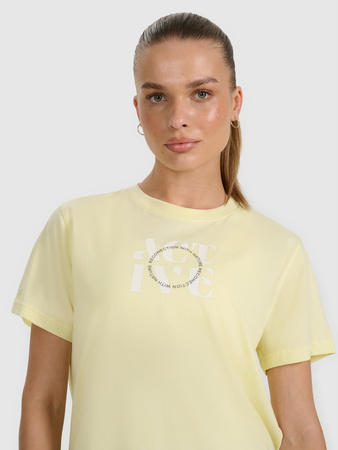 T-shirt z nadrukiem damsk 4F 4FRAW25TTSHF3229-73S