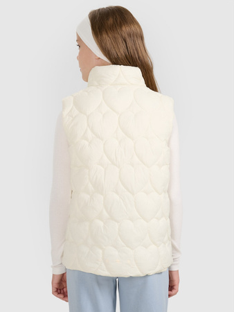 Bezrękawnik puchowy z wypełnieniem syntetycznym dziewczęcy 4F 4FJRAW25TVJAF323-11S