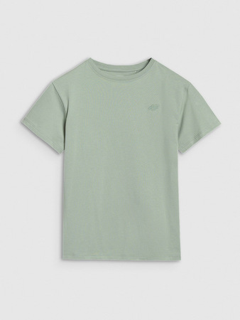 T-shirt oversize gładki chłopięcy 4F 4FJWSS25TTSHM2324-41S