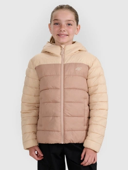 Kurtka puchowa z wypełnieniem syntetycznym dziewczęca 4F 4FJRAW25TDJAF0771-83S
