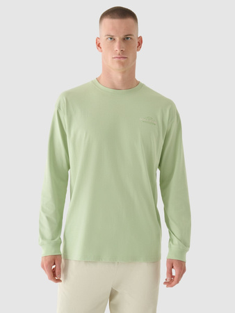 Longsleeve oversize z nadrukiem męski 4F 4FRAW24TLONM502-44S