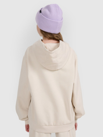 Bluza dresowa nierozpinana z kapturem dziewczęca 4F 4FJRAW25TSWSF2294-11S