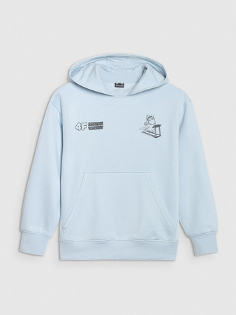 Bluza dresowa nierozpinana z kapturem chłopięca 4F 4FJRAW25TSWSM2447-34S