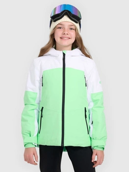 Kurtka narciarska membrana 8000 dziewczęca 4F 4FJRAW25TTJAF1037-42N
