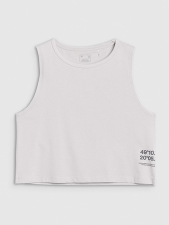 Top z nadrukiem damski 4F 4FWSS25TSLEF157-27S