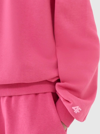 Bluza dresowa nierozpinana bez kaptura dziewczęca 4F 4FJWSS25TSWSF1479-54S
