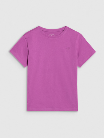 T-shirt oversize gładki dziewczęcy 4F 4FJWSS25TTSHF2326-50S