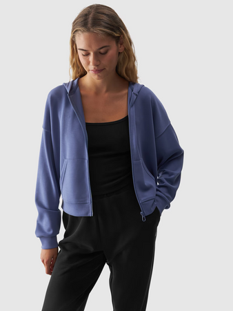 Bluza dresowa rozpinana z modalem damska 4F 4FWAW24TSWSF1341-32S