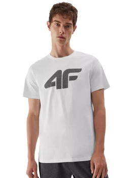 T-shirt regular z nadrukiem męski 4F