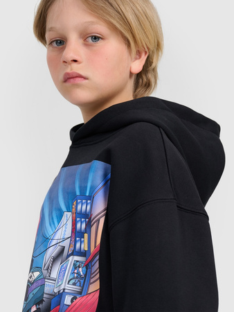 Bluza dresowa nierozpinana z kapturem chłopięca 4F 4FJRAW25TSWSM2345-20S