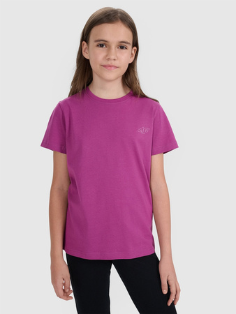 T-shirt regular gładki (ZESTAW 2 szt.) dziecięcy 4F 4FJRAW25TTSHU3157-92S
