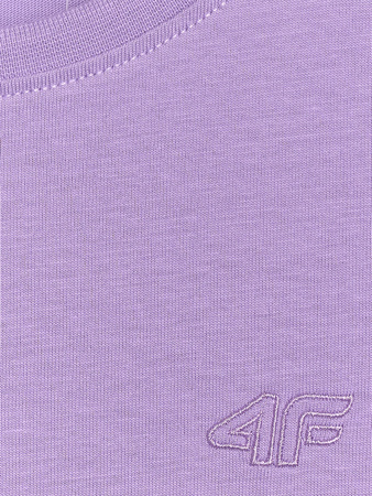 T-shirt regular gładki dziewczęcy 4F 4FJRAW25TTSHF3233-51S