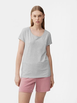 T-shirt regular gładki damski 4F 4FMM00TTSHF732-27M